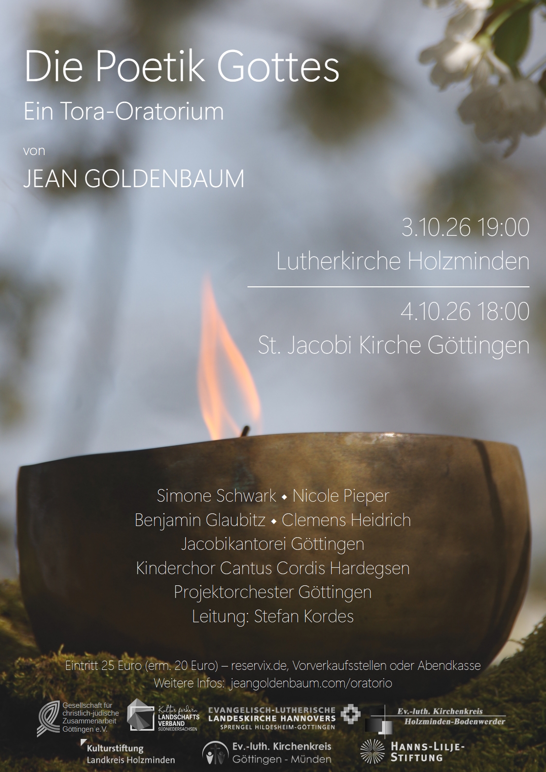 Plakat: Die Poetik Gottes – Ein Tora-Oratorium von Jean Goldenbaum